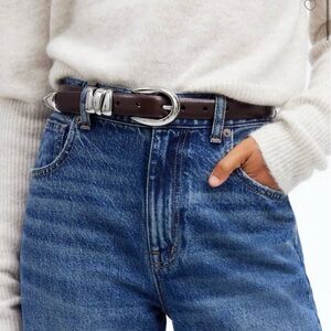 Madewell Triple Metal Keeper Leather Belt